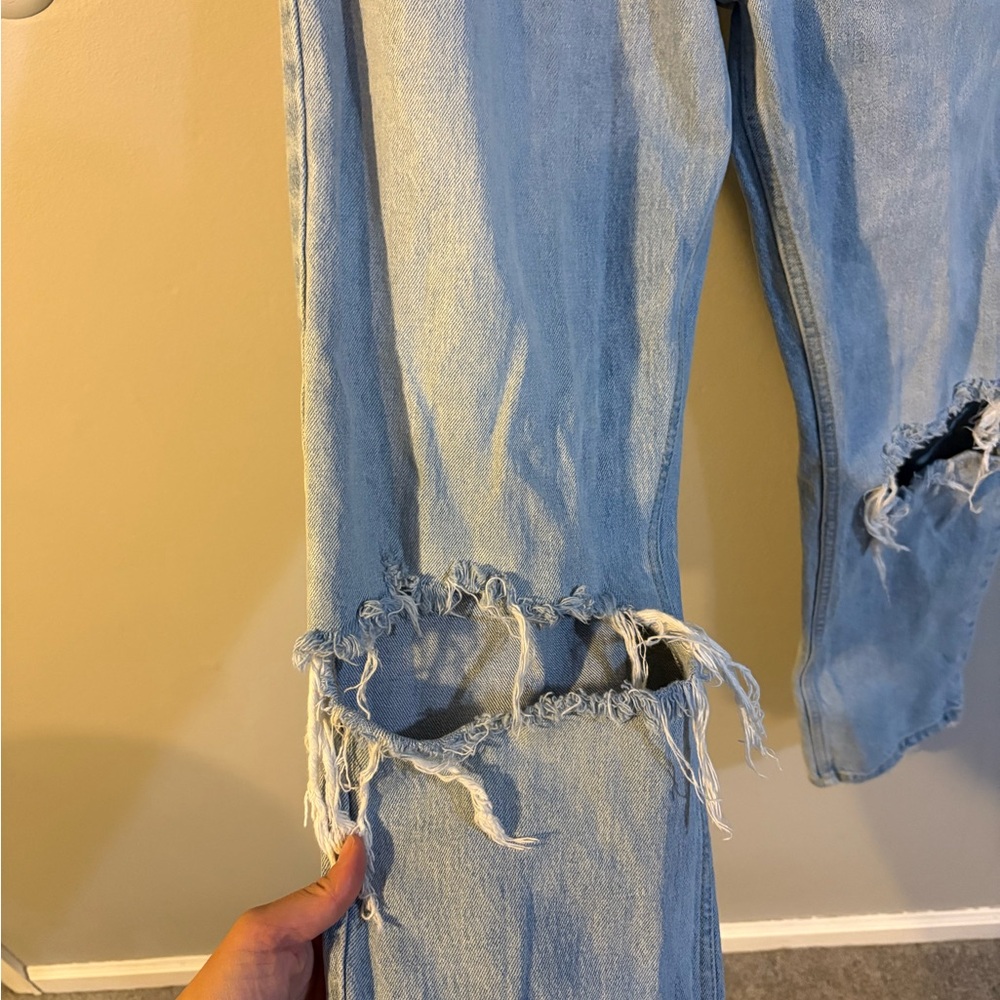 Abercrombie & Fitch Light Blue High Rise Dad Jeans- 8R - Picture 5 of 5